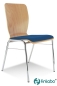 Preview: Stapelbare Holzschalenstühle mit Sitzpolster